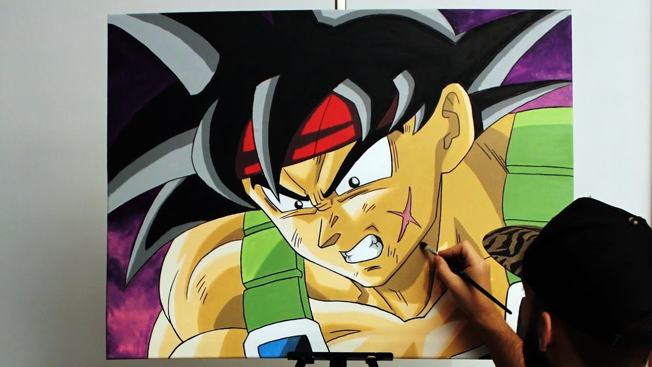 Pintando a Bardock en un lienzo (MUY GRANDE) | Dragon Ball Z | ArteMaster