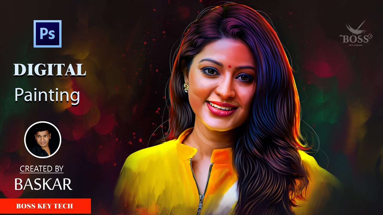 digital painting tutorial photoshop | advanced colorful digital painting in photoshop tutorial