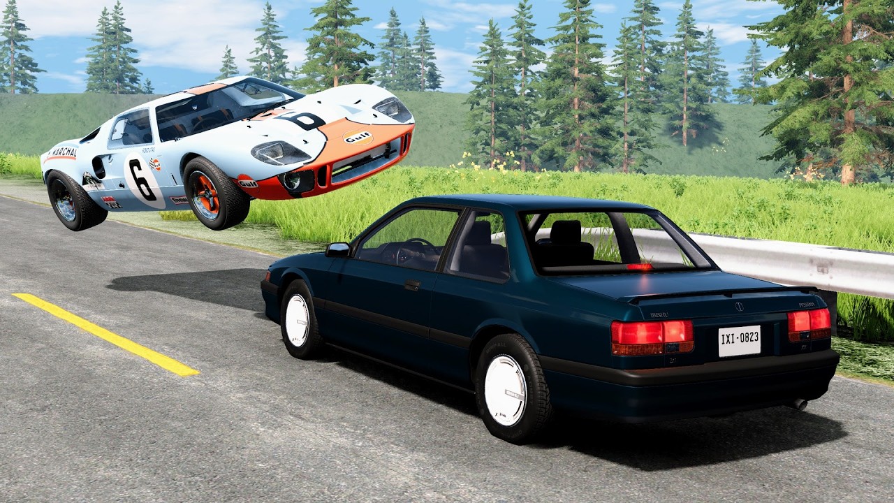 Realistic Overtaking Crashes #1 - BeamNG Drive | CrashBoomPunk
