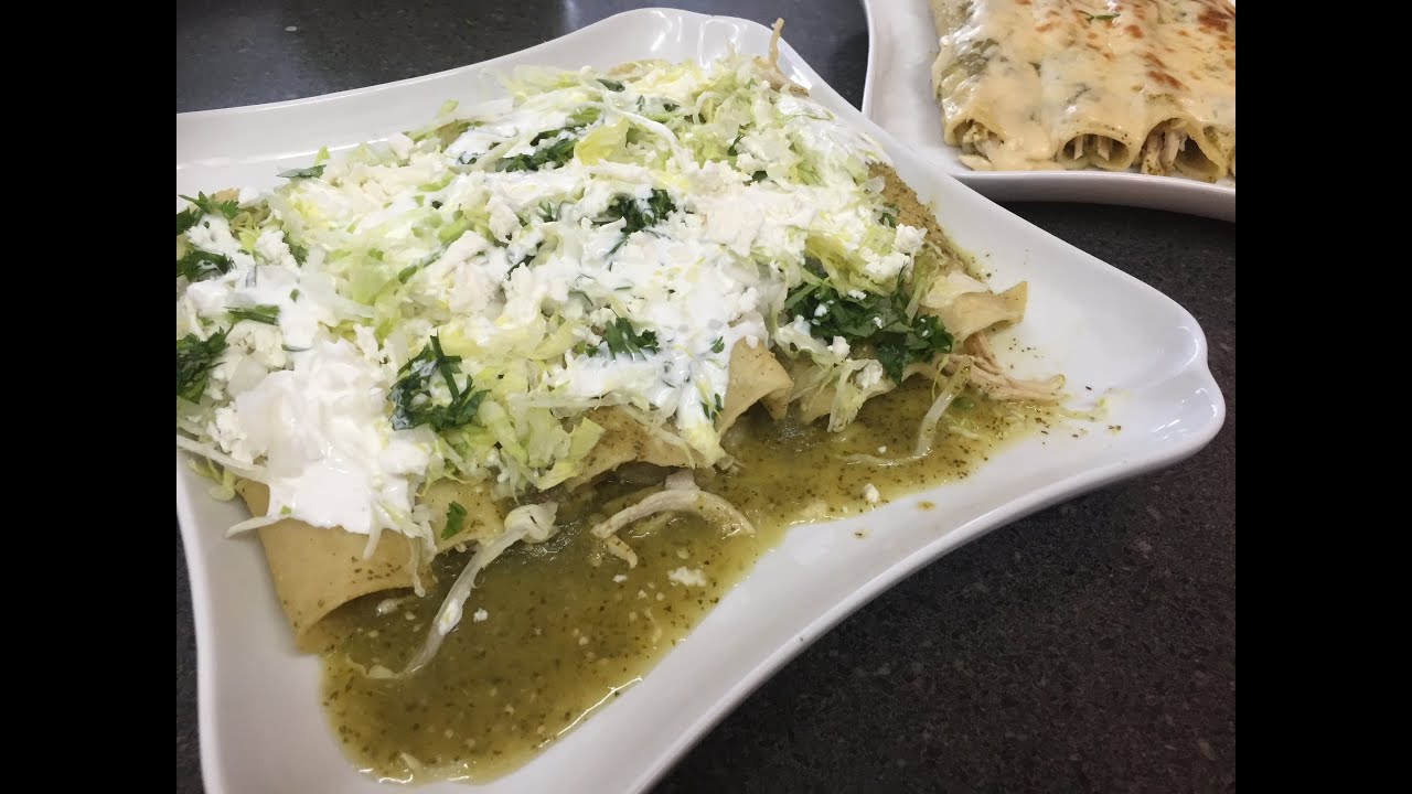 ENCHILADAS VERDES DE POLLO , RECETA DELIOCIOSA !