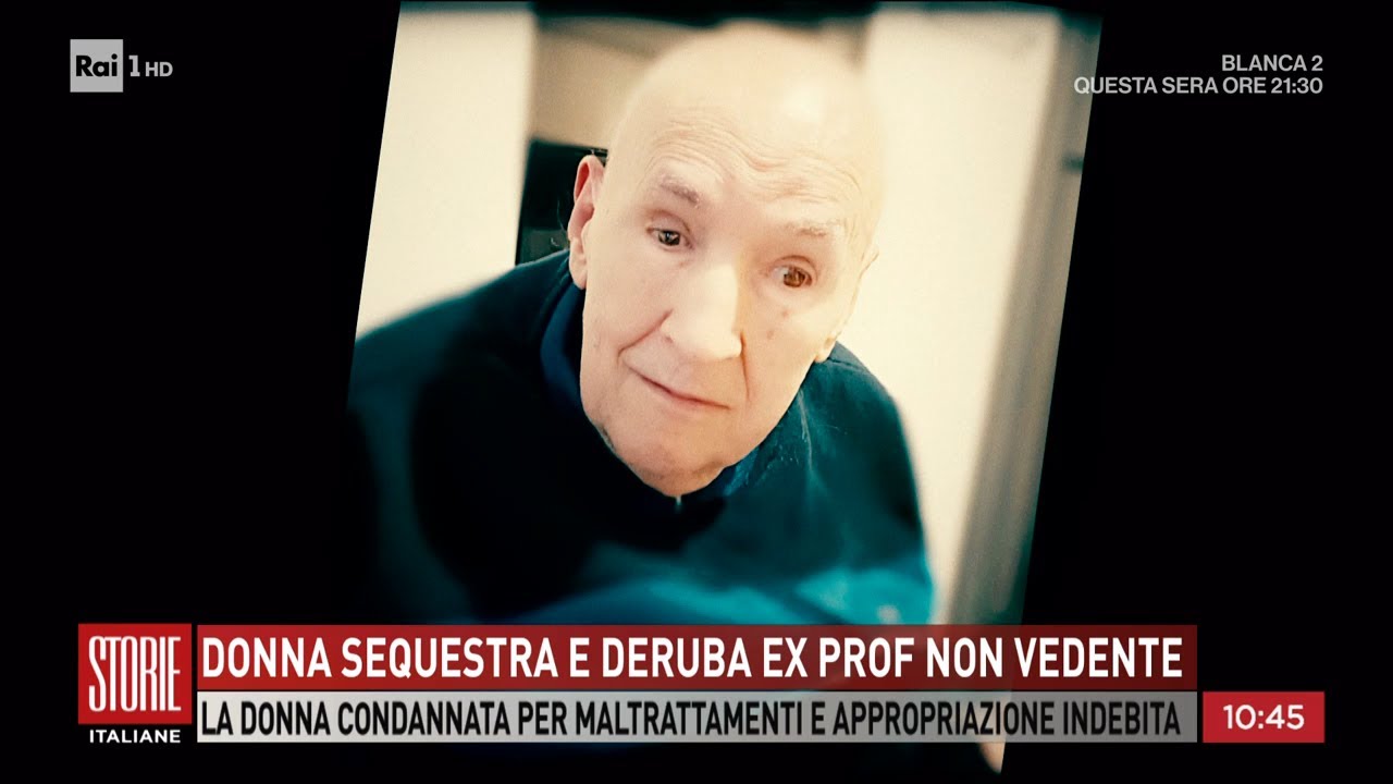 Una donna sequestra e deruba l'ex professore non vedente  Storie Italiane 12/10/2023