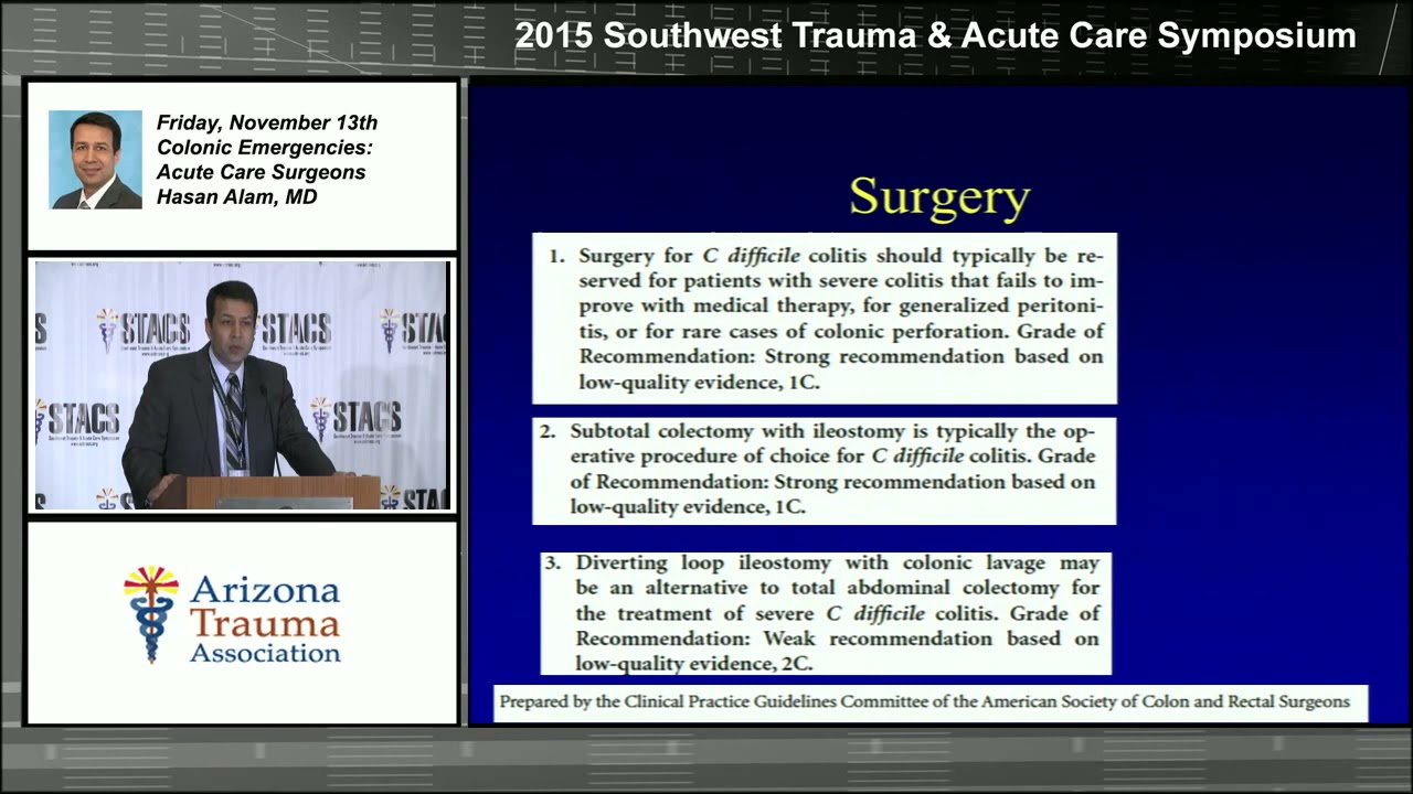 Colonic Emergencies: What an Acute Care Surgeon Needs to Know--Presented at STACS 2015