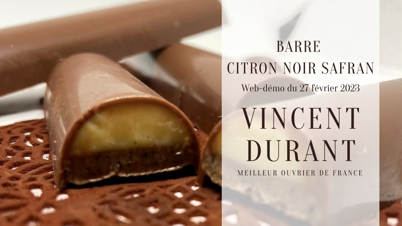 Recette de Pâques - Barre Citron Noir Safran par Vincent Durant