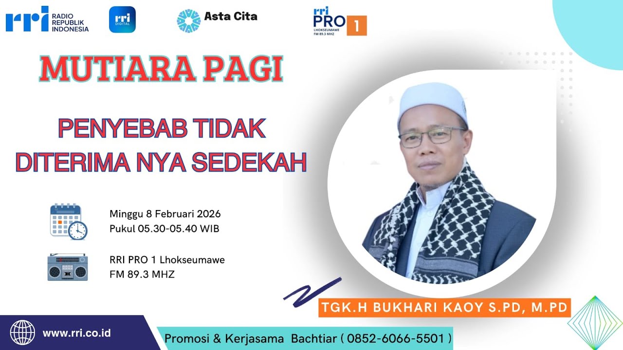 MUTIARA PAGI - PENYEBAB TIDAK DITERIMANYA SEDEKAH