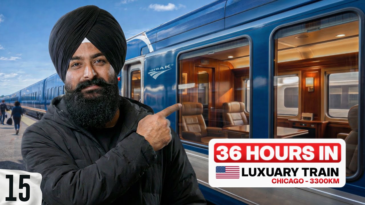 ਅਮਰੀਕਾ🇺🇸 ਦੀ ਲਗਜ਼ਰੀ ਰੇਲ ਚ 3 ਦਿਨ Luxury 3 Days Train Ride in USA 