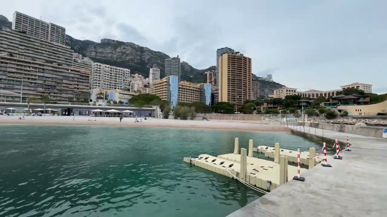 #Monaco 🇲🇨 #Larvotto beach 🏖️ | Stretch of man-made beach at the east end of Monaco's coastline.
