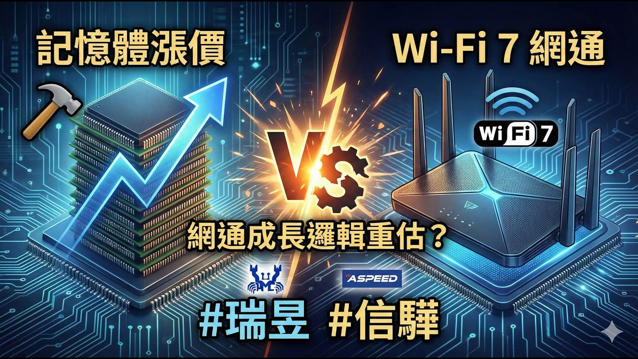 當記憶體漲價撞上 Wi-Fi 7：網通成長邏輯需要重估？#瑞昱 #信驊