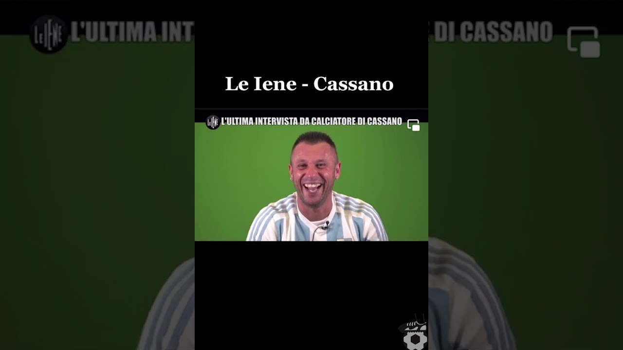 😂Intervista Divertente Cassano alle Iene #shorts di Calcio