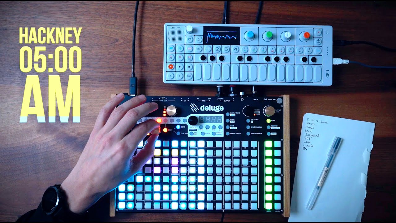 Day 4: Making a drill beat with OP-1 and Deluge - Hackney 05:00 AM