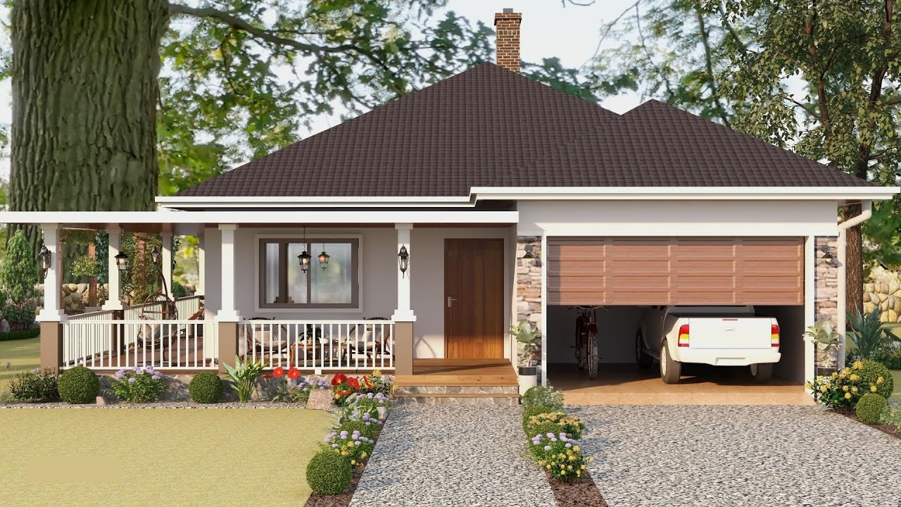 Absolutely Stunning House Design With Floor Layout I With Wrap Around Porch I 3 Bedroom ID 1035