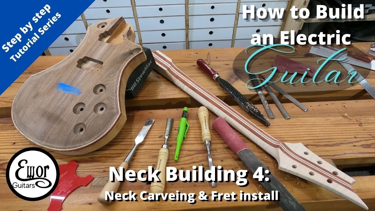 How to Build an electric guitar episode 12: Neck Building 4: Neck Carve