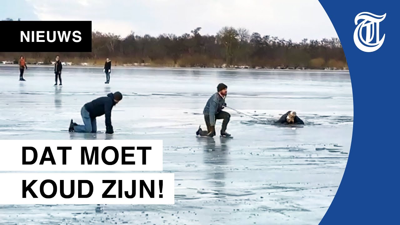 Schaatsers zakken door ijs in Loosdrecht