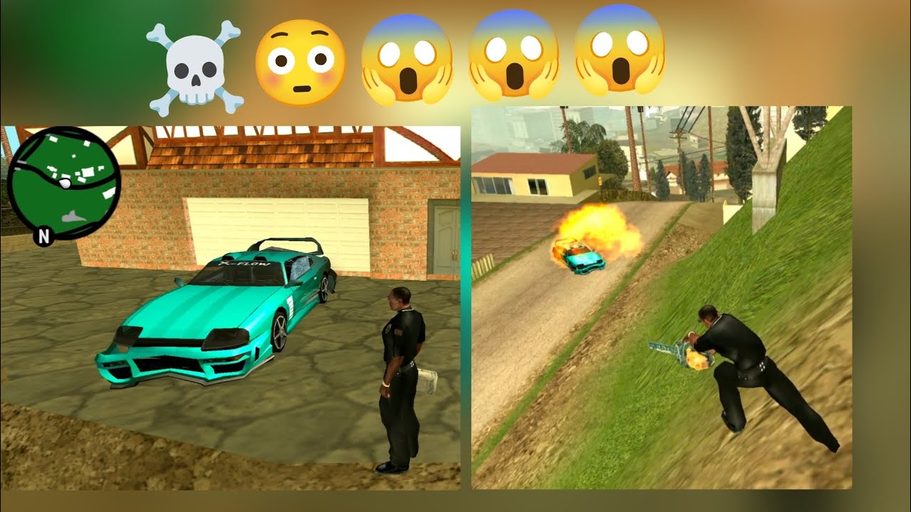 GTA SA Car Crashing 😱😱😱