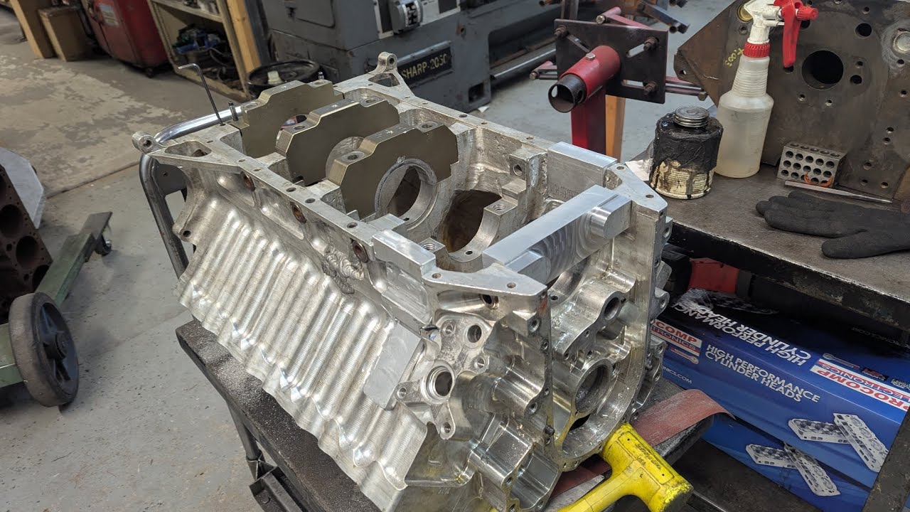 Let's repair a left for dead top fuel engine block I bought for $300 for our funny car!
