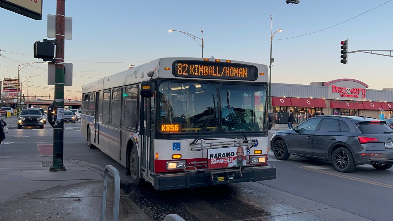 CTA Bus Ride 82 Kimball/Homan From Belmont Blue Line To Lake CTA New Flyer D40LF 2006 #1158