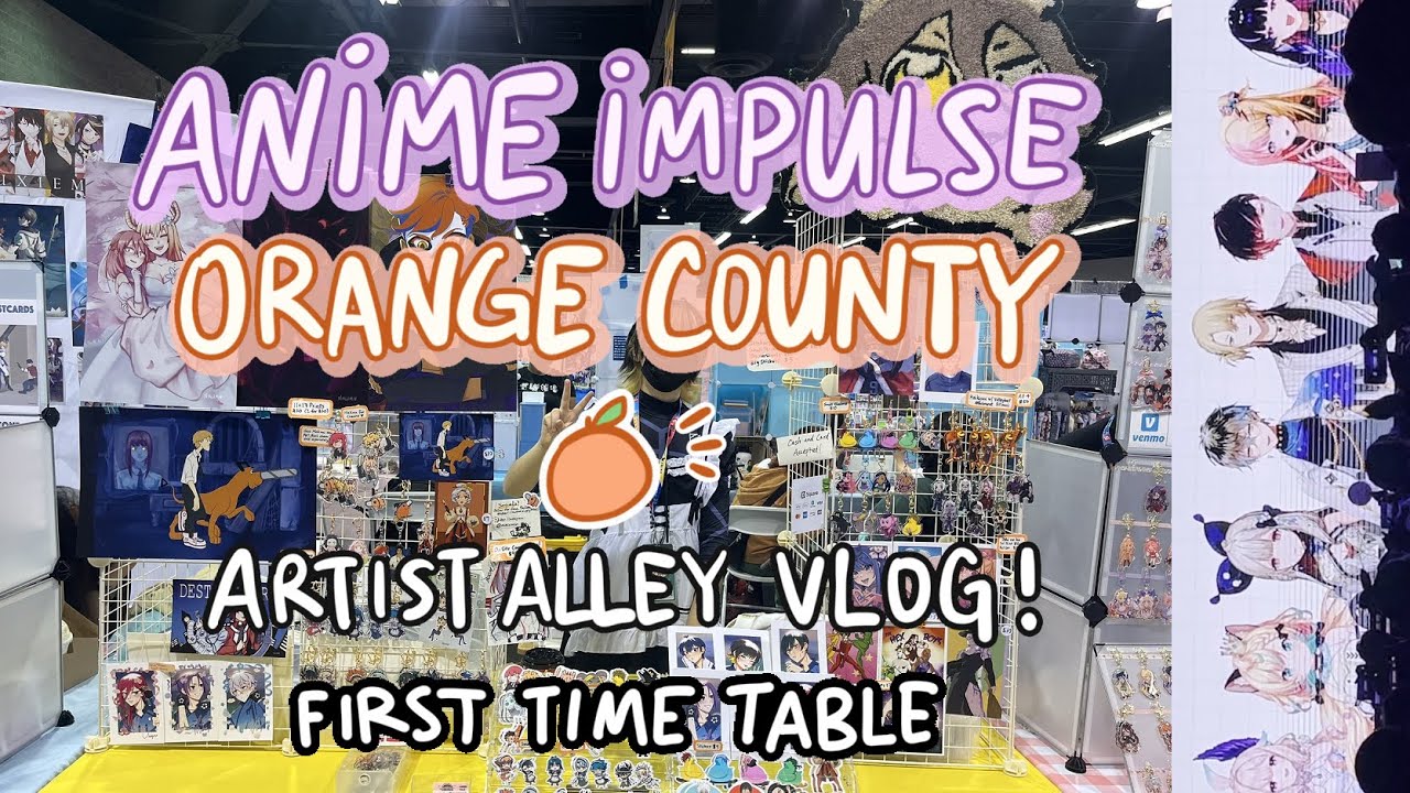 First Time Table @ Anime Impulse OC 2023🍊 + Niji HopCon ☾ Artist Alley Vlog