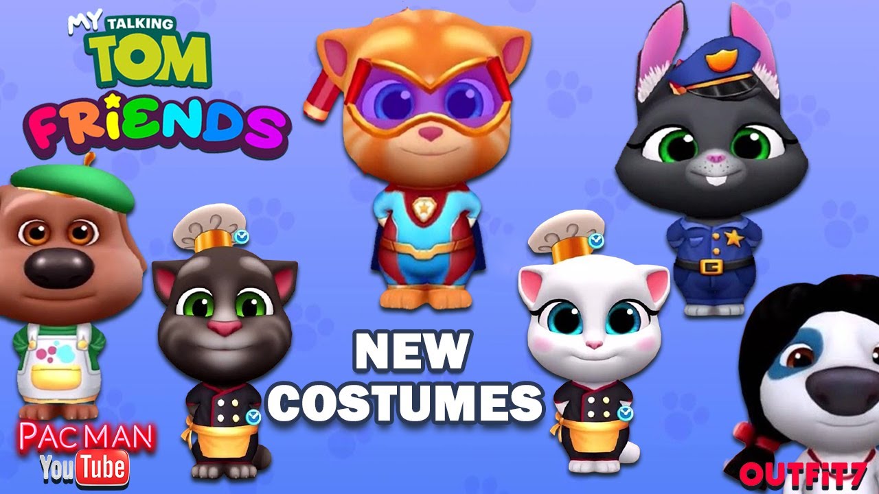 My Talking Tom Friends Gameplay Walkthrough #5 New Costumes