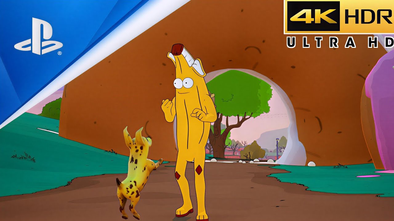 Springfielder Peely SKIN IN FORTNITE SIMPSONS GAMEPLAY ! | 4K Gameplay 
