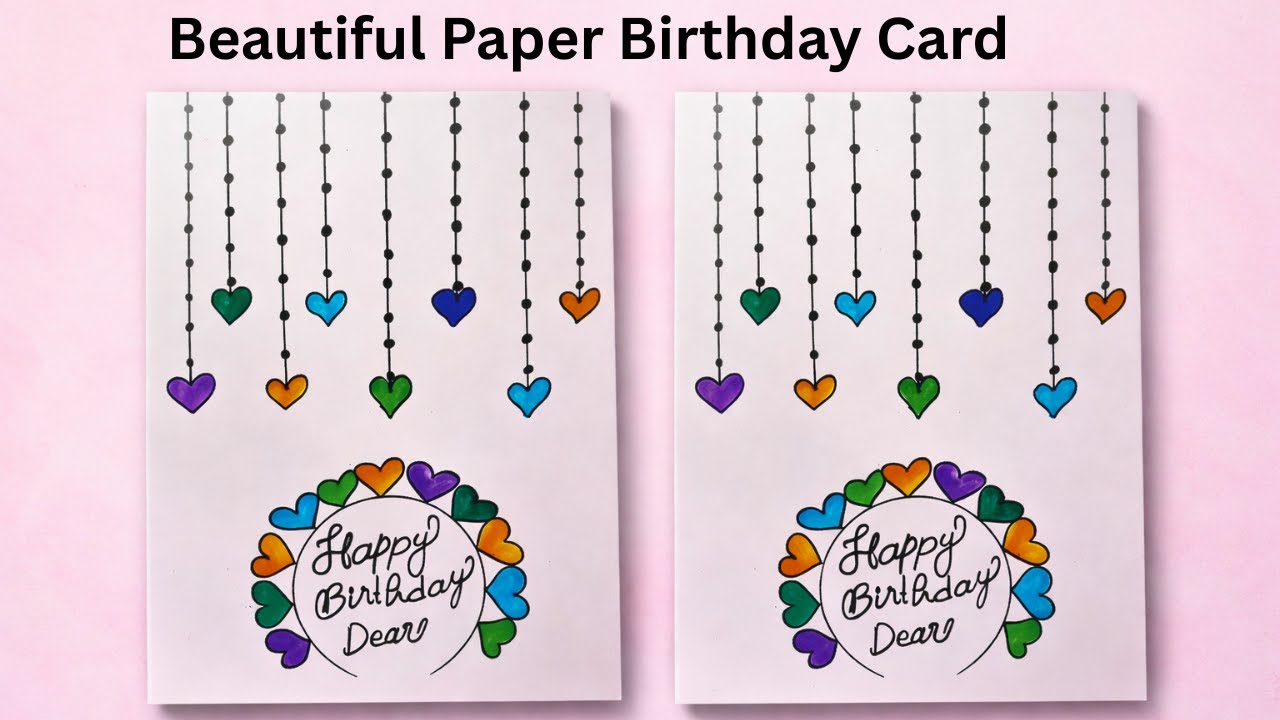 Simple Handmade Birthday Card | Easy Paper Birthday Card | DIY Card | Birthday Card Making