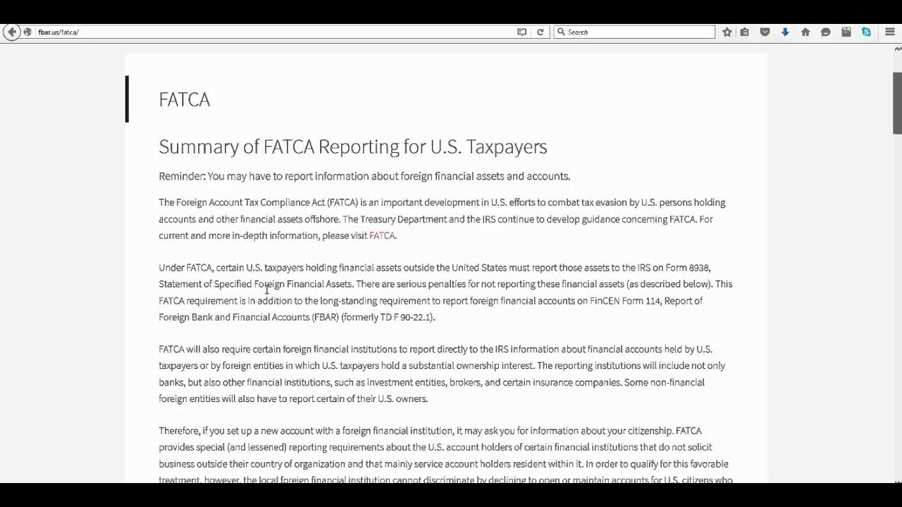 FBAR and FATCA Overview - Indian CPA