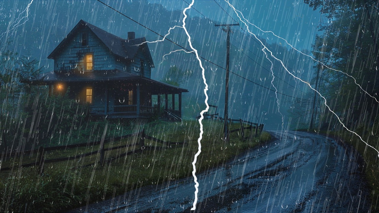 🌧️ Lluvia con Truenos Toda la Noche – Sonidos de Lluvia para Dormir y Vencer el Insomnio