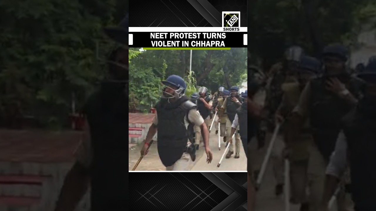 NEET protest turns violent in Chhapra, DM and SSP lead crackdown on stone-pelters