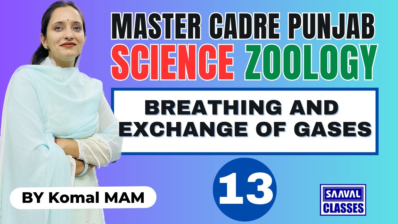 Lec-13 Zoology Topic: BREATHING AND EXCHANGE OF GASES Master Cadre Science, |SAAVALCLASSES |