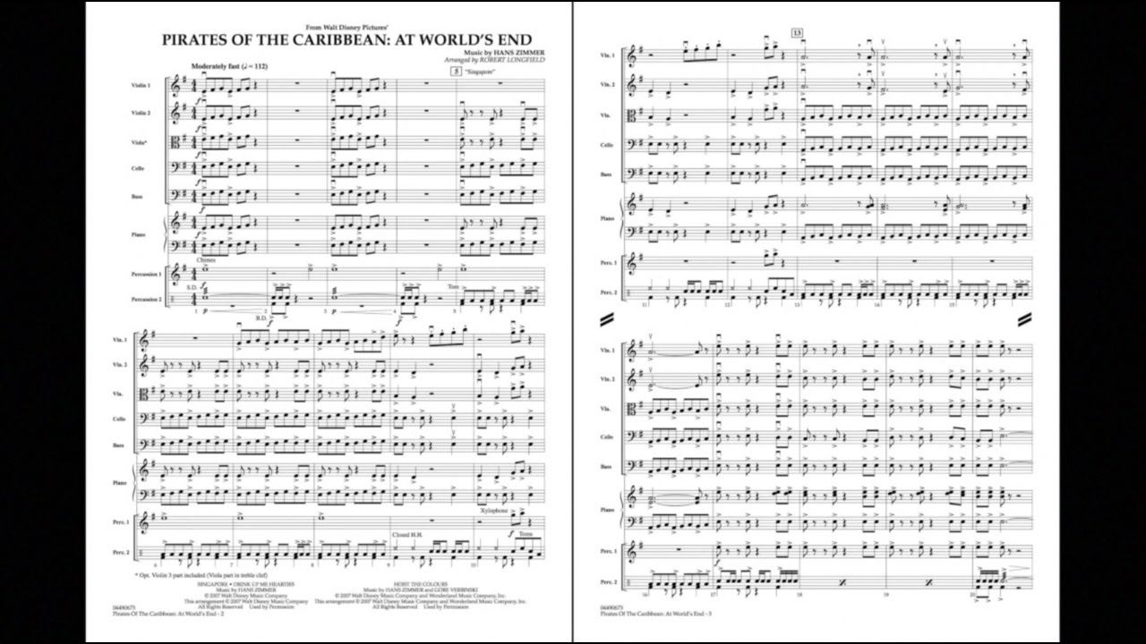 Pirates of the Caribbean: At World's End by Hans Zimmer/arr. Robert Longfield