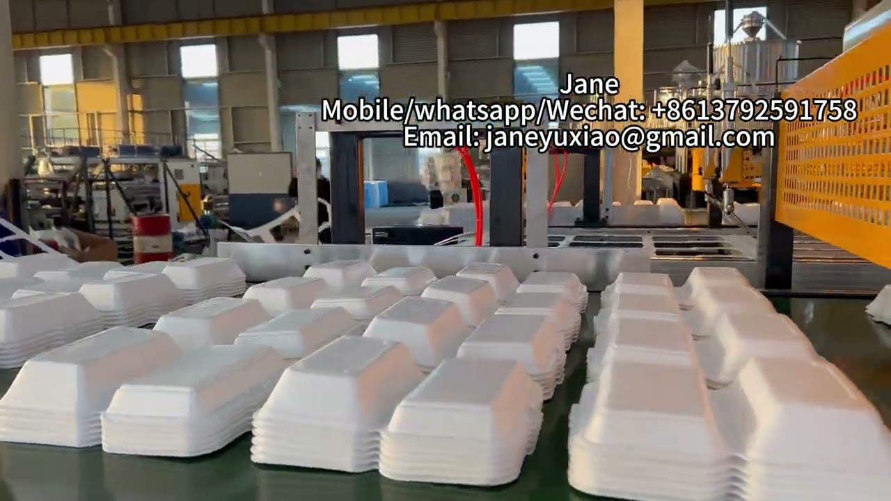 PS foam box machine/ PS foam food container making machine/ take away food lunch box forming machine