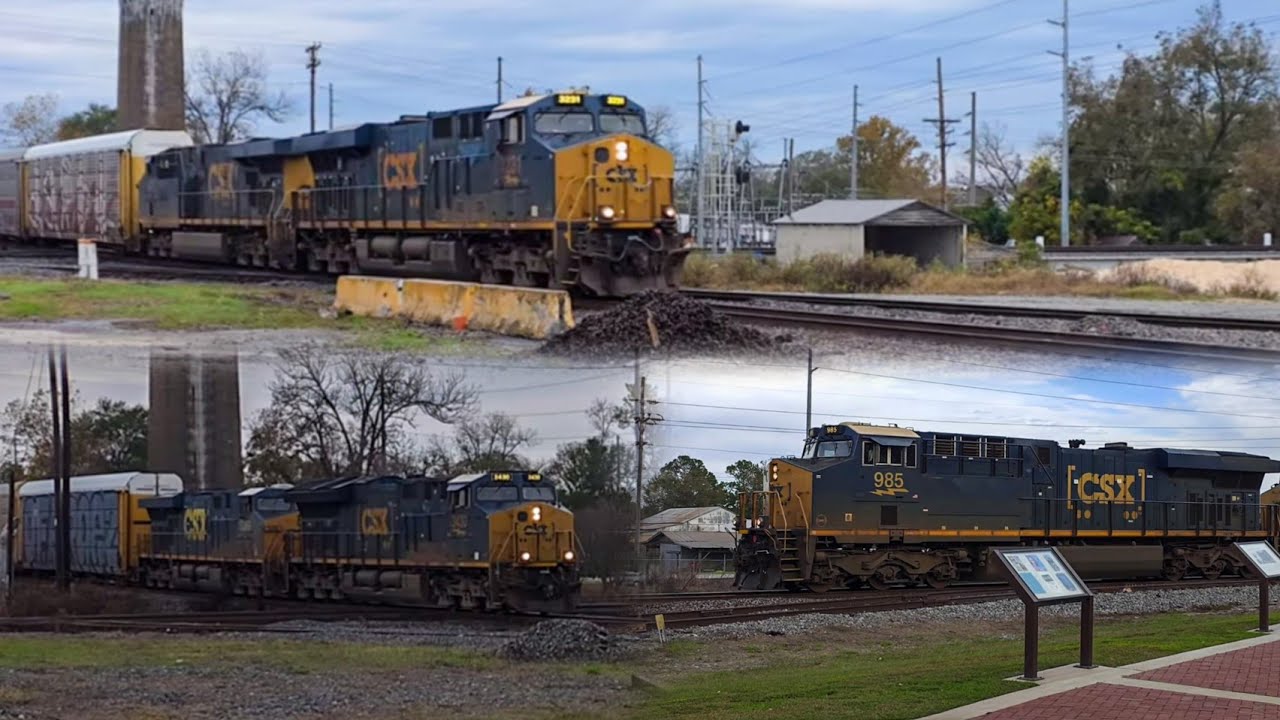 CSX Railfanning Highlights AutoRacks/Double Stacks Cordele, GA
