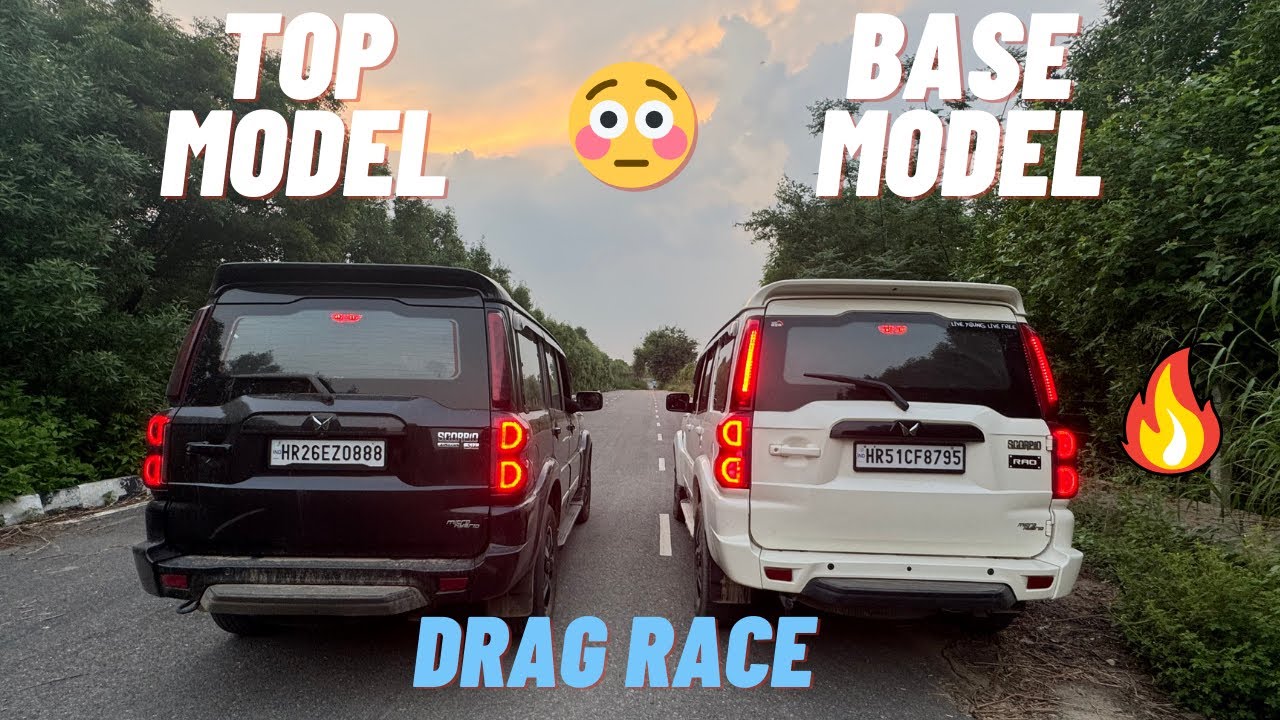 Mahindra Scorpio Classic S11 VS 🔥Scorpio S5 Base Model Drag Race 🙏