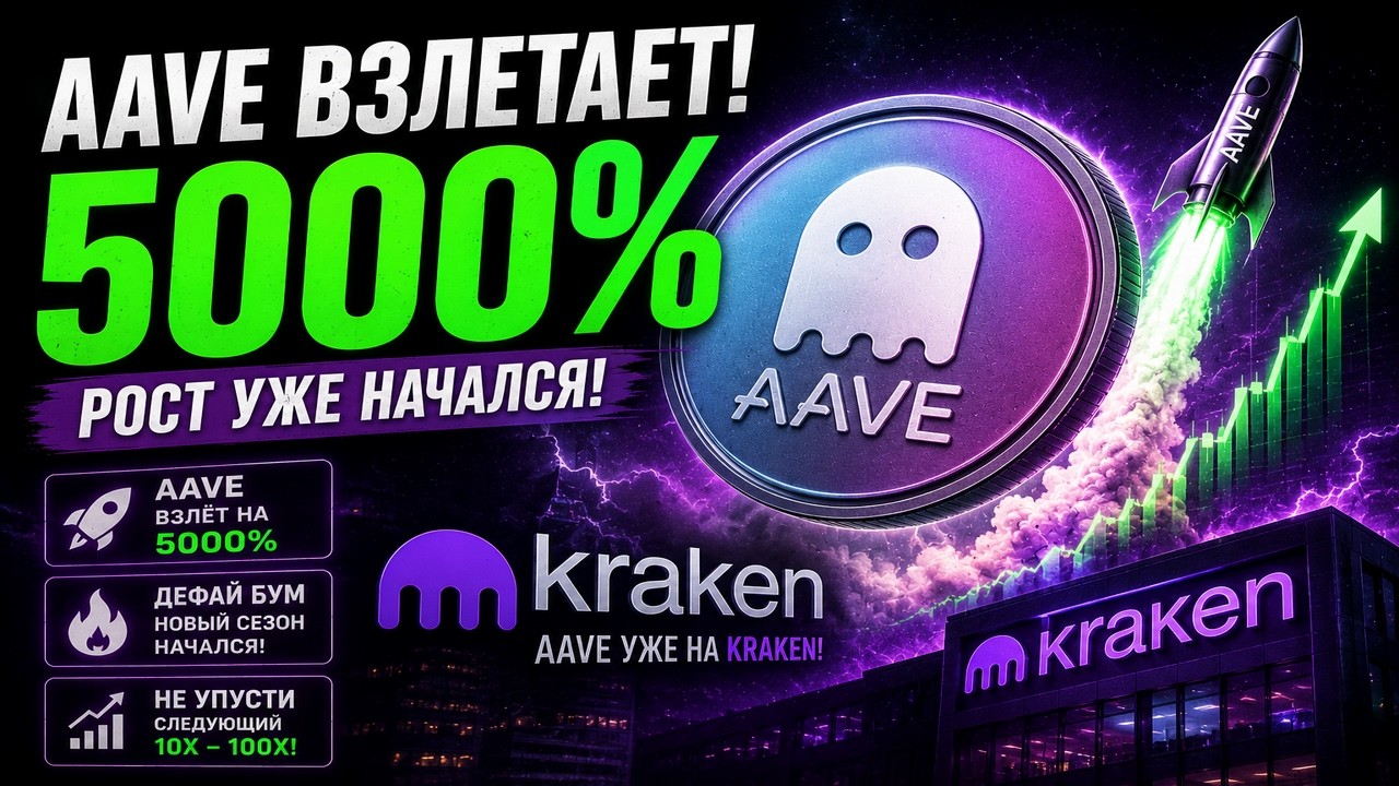 🚀 AAVE по $3500: KRAKEN ЗАХВАТЫВАЕТ AAVE⚡️ От DeFi к банковскому прокси 🏦
