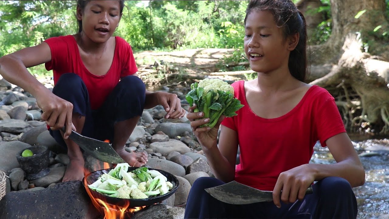My Natural Food: Earned cauliflower to cook fried on clay for eating delicious # 31