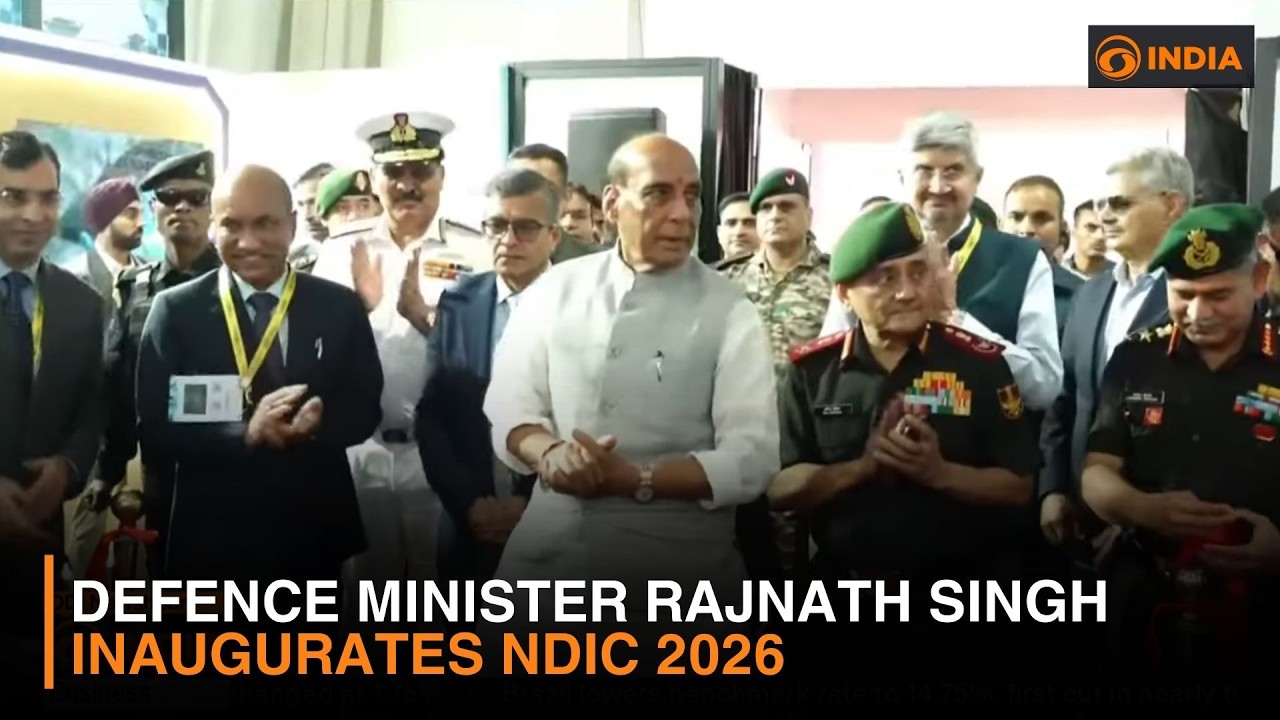 Defence Minister Rajnath Singh inaugurates NDIC 2026 | Focus on AI, Drones & MSMEs