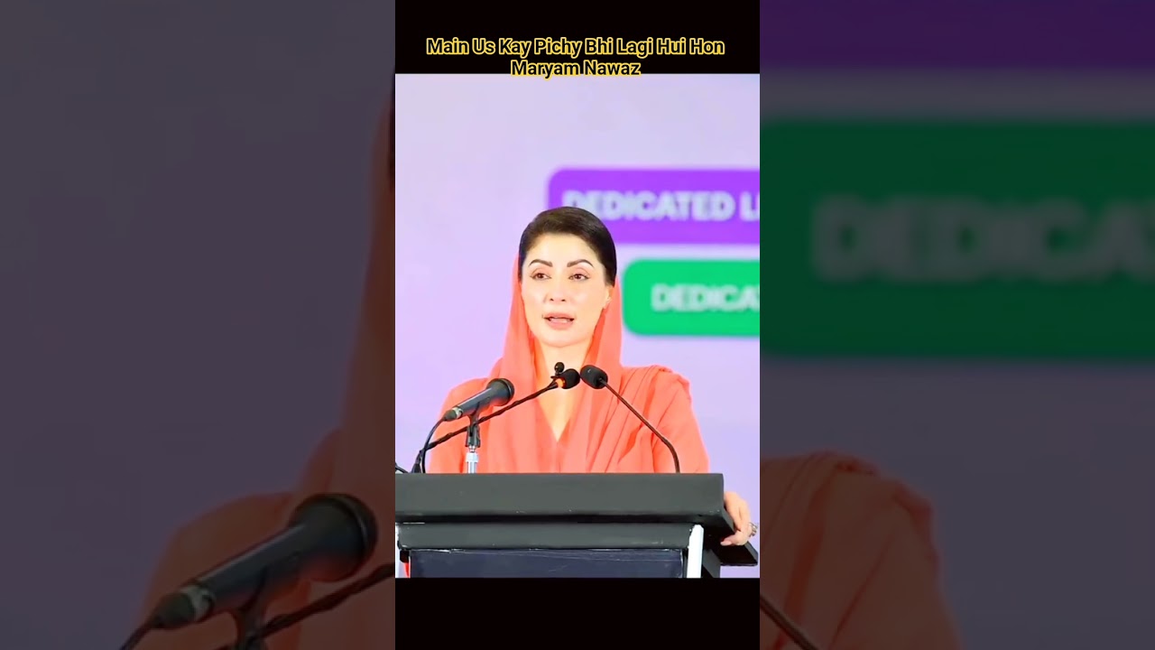 Main Us Kay Pichy Bhi Lagi Hui Hon #maryamnawaz #cmpunjab #pakistanipolitician #pmln