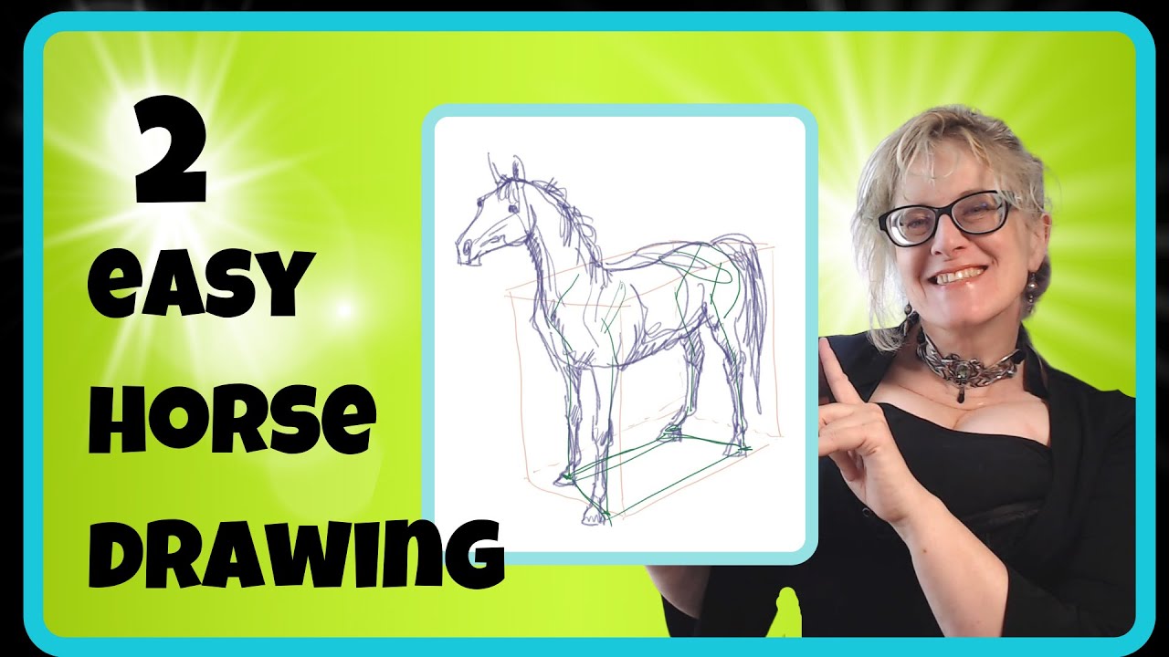 How to draw a horse | Easy draw along | 3 easy tricks part 2