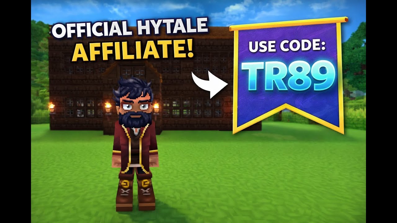 Hytale Affiliate Here! Building My First House (Code: TR89) #HytaleAffiliate