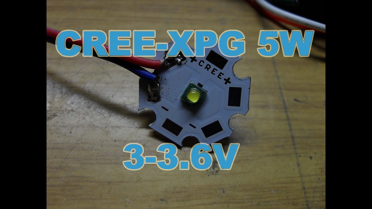 CREE XPG 5W 3 - 3.6V 300mlA  - 1.5A мощный светодиод для фонарика с алиэкспресс  aliexpress