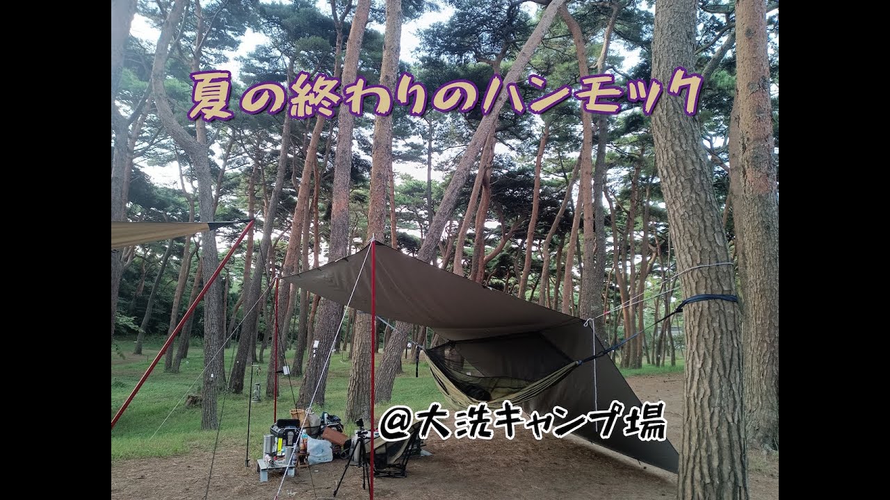 ハンモック縛りの大洗キャンプ場