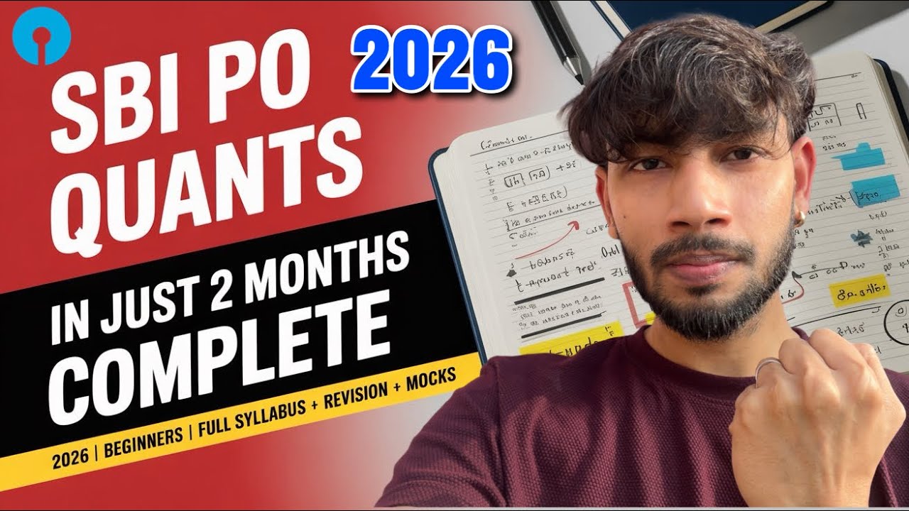 SBI Exam 2026: Complete Quant/Maths in just 2 Months ✅| Full Strategy Bank Exam🔥(PO/Clerk)Beginners 