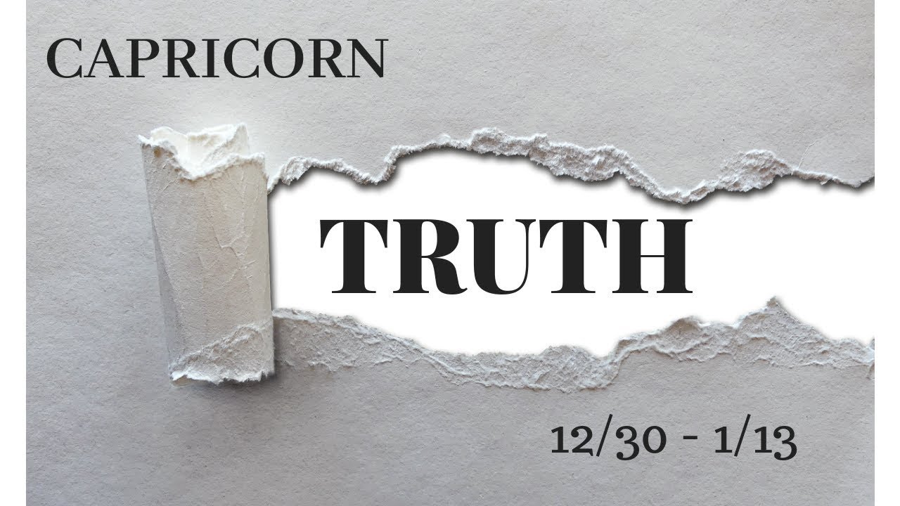 CAPRICORN: The Harsh Truth 12/30/18 - 1/13/19