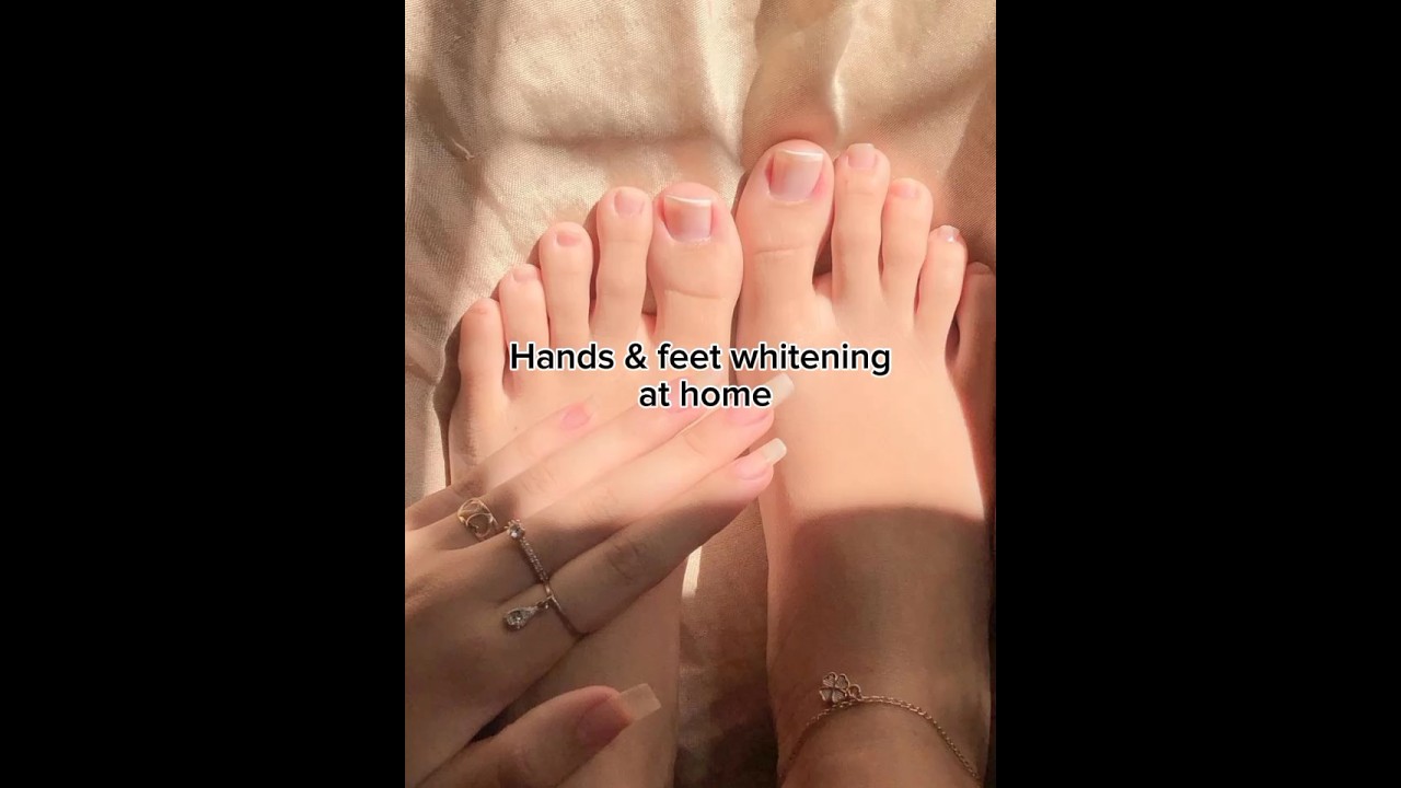 🤍Hands & feet whitening at home✨ #shorts #youtubeshorts #shortsfeed #handscare #aesthetic #whitening