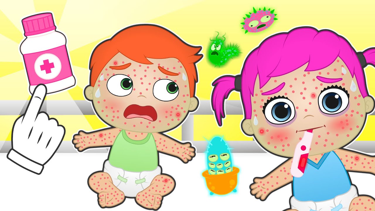 Bebês Alex e Lily 🤒🤒: Como Curar o Sarampo?