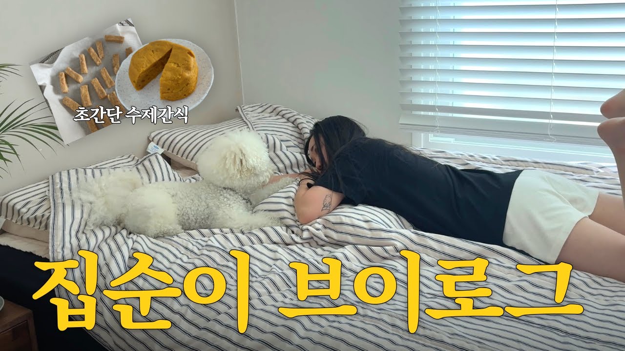 Vlog 집순이랑 함께 하는 여름 끝자락, 초간단 수제간식 만들기