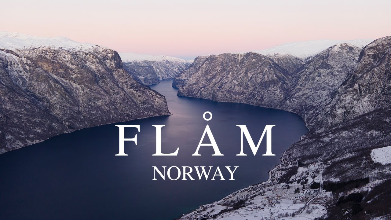 Winter in Fl&aring;m, Norway.
