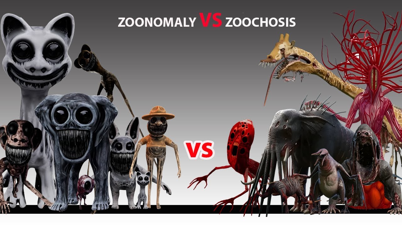 СРАВНЕНИЕ РАЗМЕРОВ МОНСТРОВ ZOONOMALY VS МОНСТРОВ ZOOCHOSIS