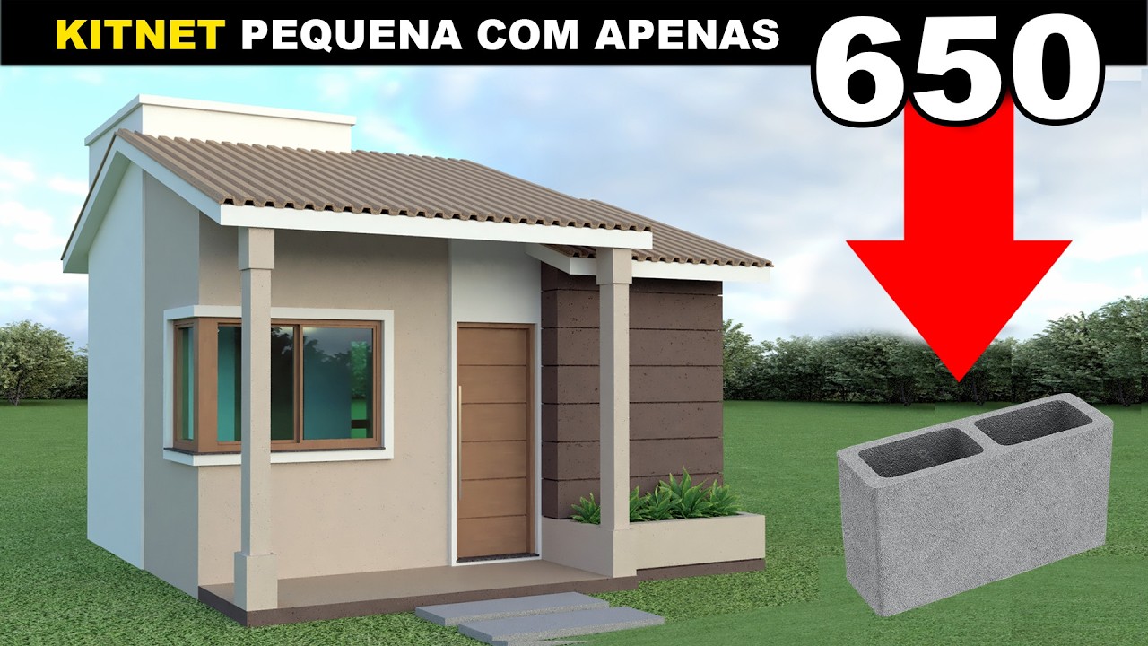 Conheça a Kitnet Construída com Apenas 650 Blocos de concreto