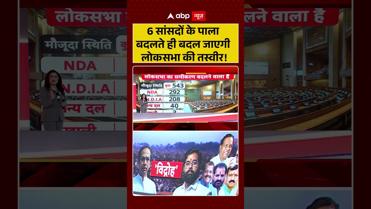 Maharashtra Politics : 6 सांसदों के पाला बदलते ही बदल जाएगी लोकसभा की तस्वीर! #shivsenaubt