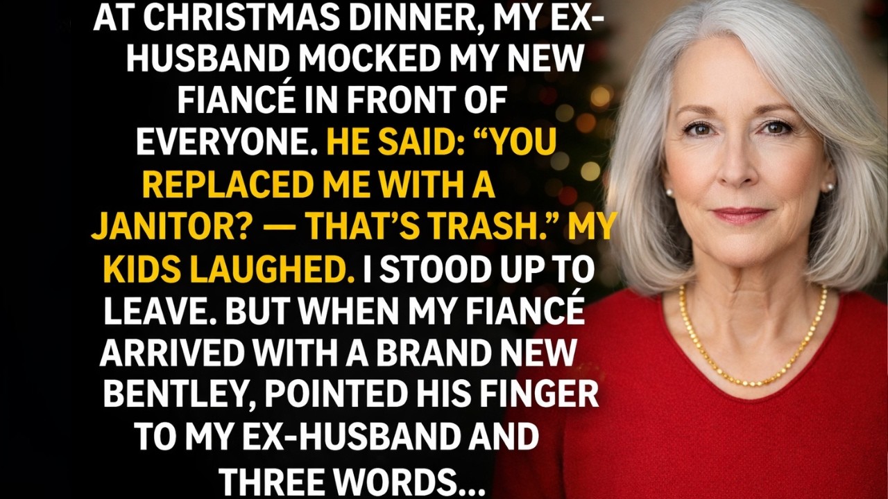 At Christmas Dinner, My Ex Mocked My “Janitor” Fiancé: “He’s TRASH!” My Kids Laughed. He Smiled And.