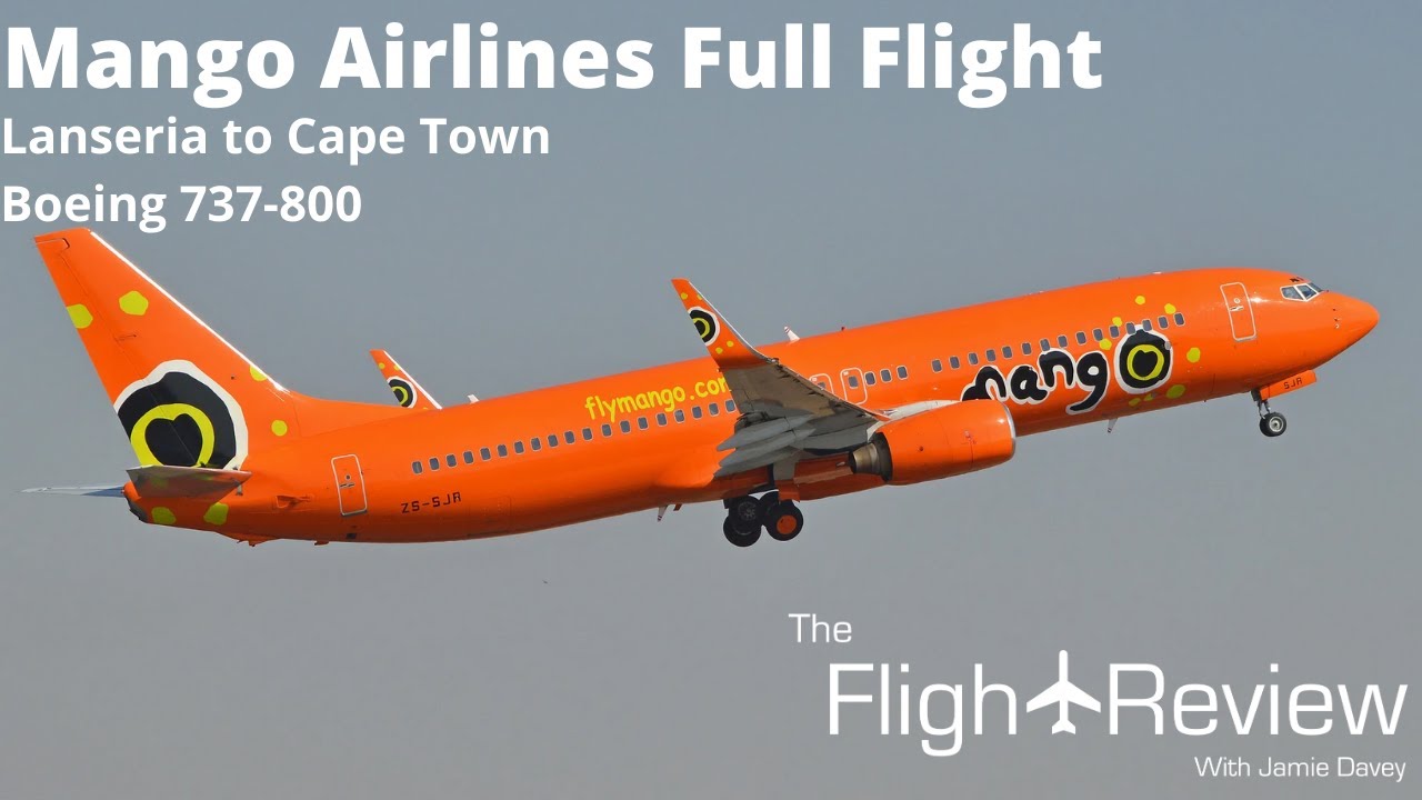 Mango Airlines Boeing 737-800 | Full Flight | Lanseria to Cape Town